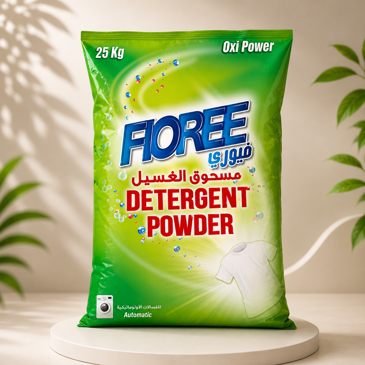 مسحوق غسيل فيوري Fioree أوتوماتيك 25 كجم بقوة Oxi Power لحماية الألوان